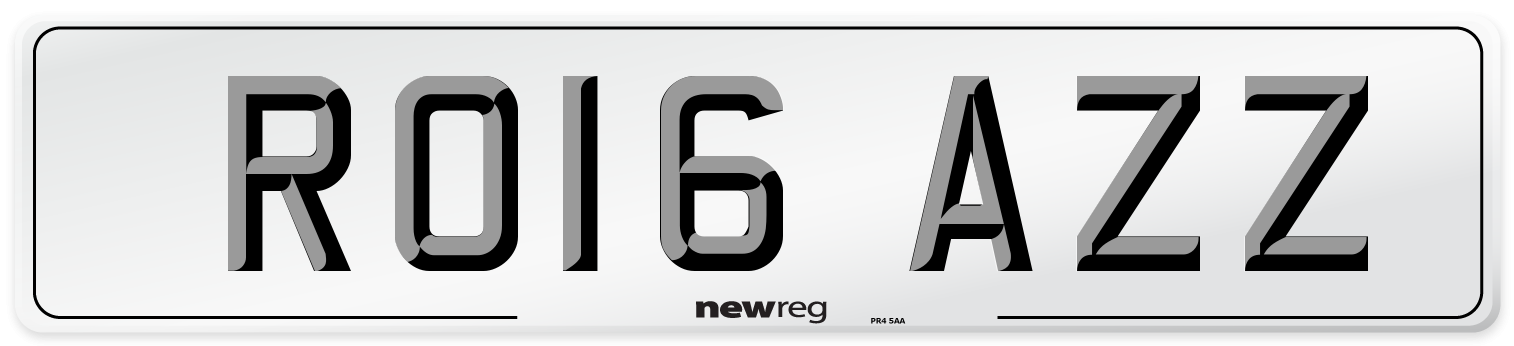 RO16 AZZ Number Plate from New Reg